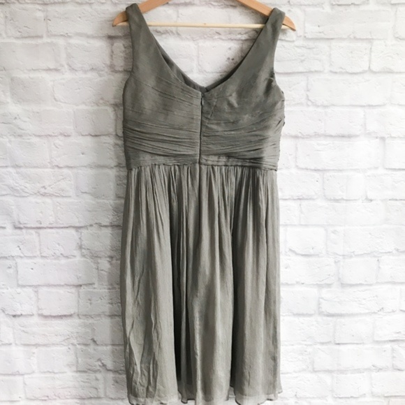 J. Crew Heidi Dress Silk Chiffon in Graphite - Picture 4 of 8